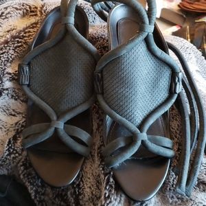 3.1 Phillip Marquise Nubuck Mid Heel Sandal